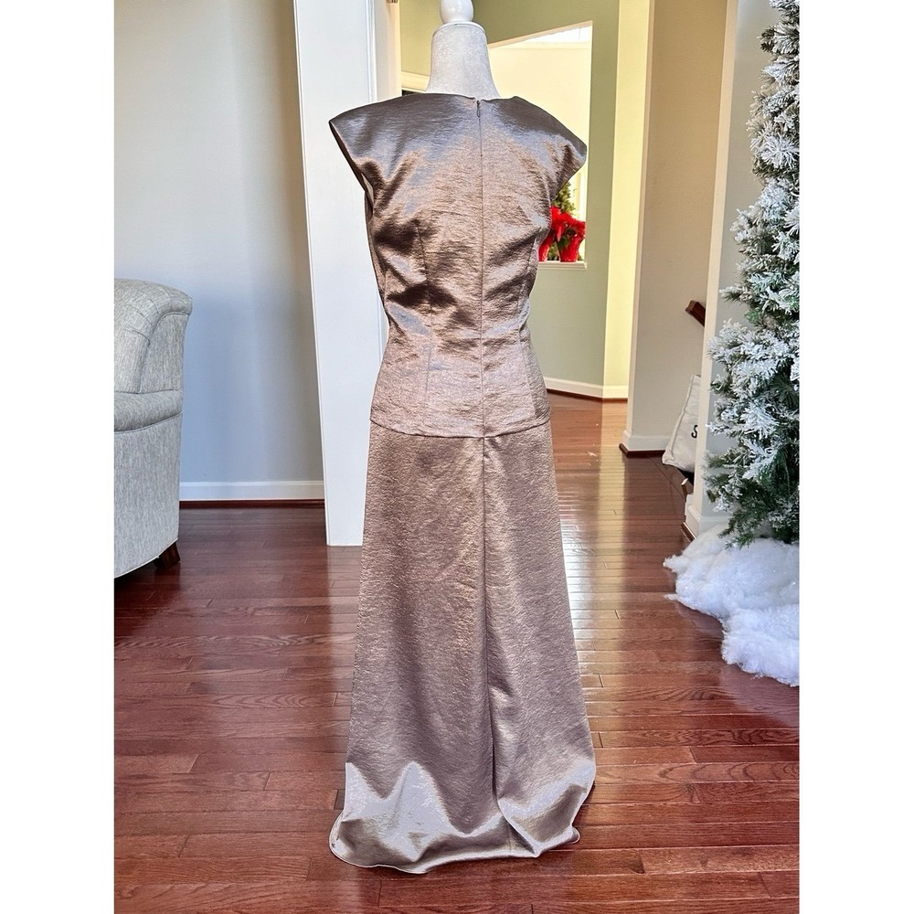 Vintage La Nuit Beaded Neckline Ethereal Divine Feminine Maxi Gown Dress Size 10 - Picture 8 of 11